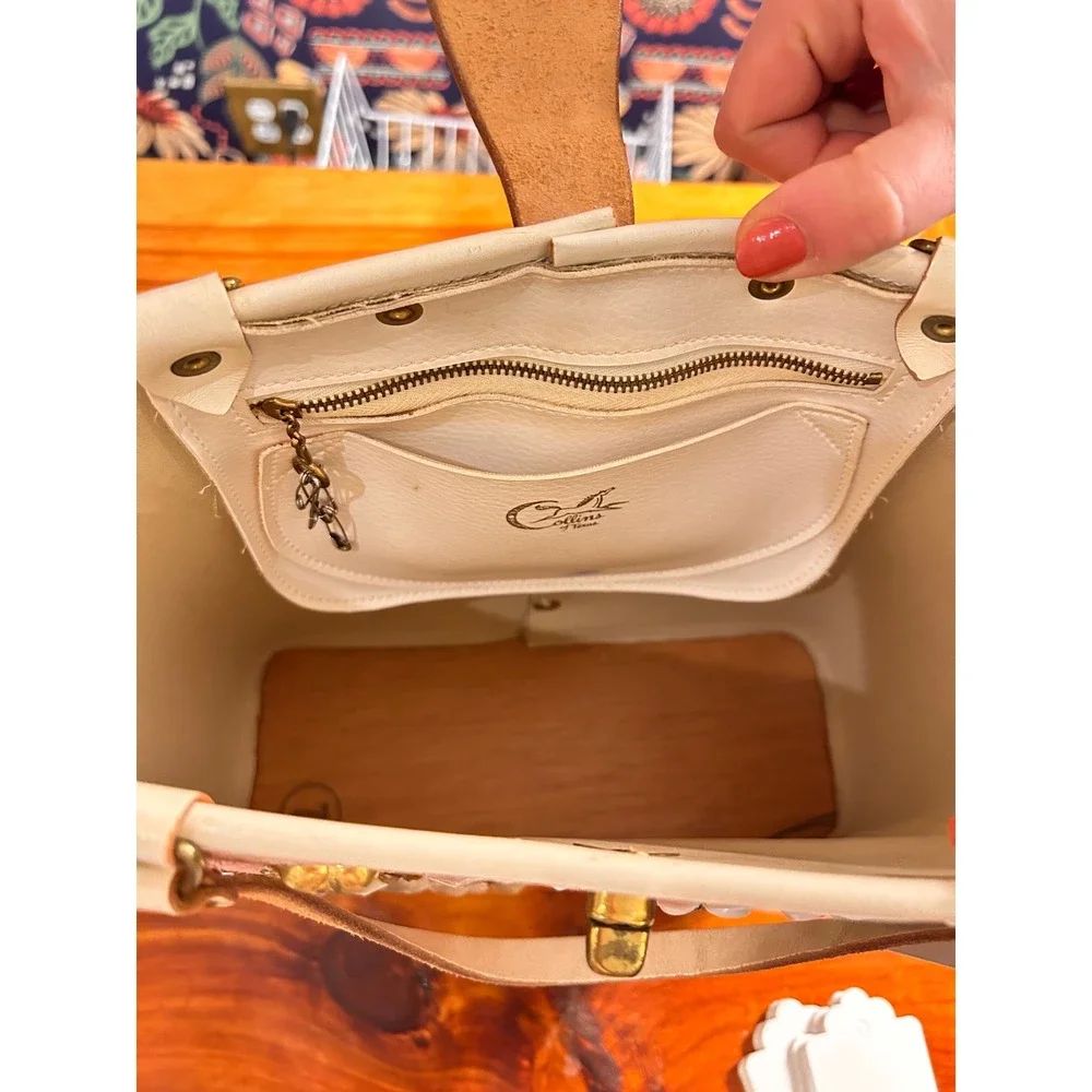 VTG Collins of Texas In The Pink Jewel Box Bag Peacock Bird Handbag 1960s whimsy - Picture 10 of 13